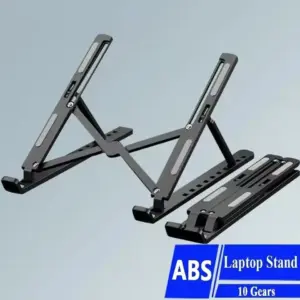FoldFlat Laptop Stand — 10-Level Adjustable, Fits 10–17" Laptops