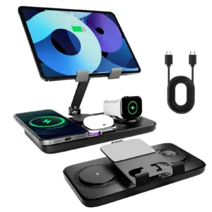 DeskHub 7-in-1 Wireless Charging Station — Phone, Watch, Earbuds, Tablet & More